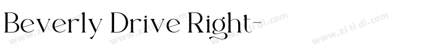 Beverly Drive Right字体转换